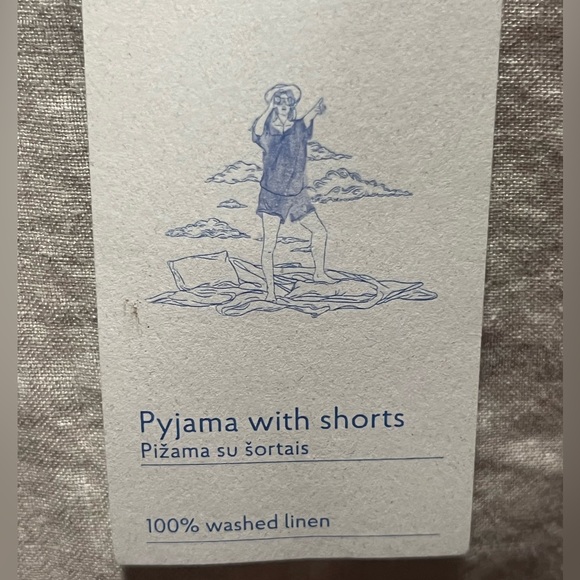 Linen Tales “Verbena” mélange linen pj set/cinch shorts & sleeveless top - NWT - Picture 15 of 16